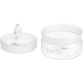 Hemobllo Glass Beakers 2pcs Weighing Bottle Weight Bottle Chemistry Scientific Laboratory Equipment Pycnometer Flask Specific Gravity Bottle Pycnometer Bottle Flat Weighing Pan Glass