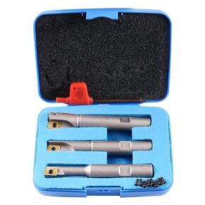Accusize Industrial Tools 4 Pc 90 Deg Indexable End Mill Set with Apkt11t3 Inserts, Cutter Diameter Includes 1/2'', 5/8'', 3/4'' and 1'', 0028-8416 in Saudi Arabia