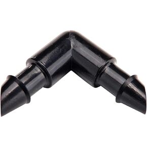 Raindrip 314010B, Barbed Elbow, 1/4-Inch, 10-Pack, Drip Irrigation Fitting for Supply Tubing & Dripline, Black