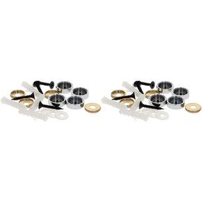 MroMax 8PCS Mirror Screw Decorative Cap Nail 25mm/0.98" Cap Diameter Stainless Steel Gold Bright Surface