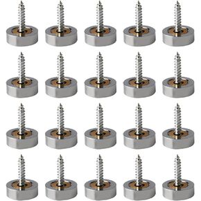 Alise Brass Screw Covers Caps,Decorative Mirror Screws Cap Nails,16mm Dia Upholstery Screws Head Covers,ZS007G-20P Gold Finish,Pack of 20