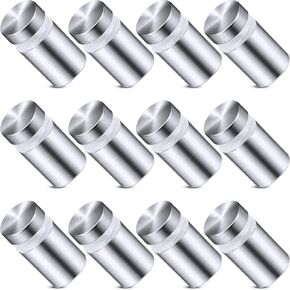 1/2 x 3/4 Inch Sign Standoff Screws Advertising Screws Stainless Steel Wall Standoff Mounts for Glass Acrylic Signs (12 Pieces)