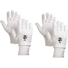 SG Cricket Inner Batting Glove Club Youth Size (White) - Pack of 2