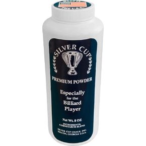 Billiard/Pool Premium Powder Hand Chalk, 8 Ounce Shaker Bottle, White