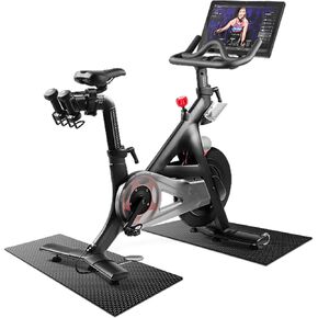 Bike Mat Compatible with Peloton Bike Elliptical Treadmill-6mm Thick Under Exercise Bike Trainer Mat for Stationary Indoor Spin Bike,Protect Hardwood Floor Carpet,Gym Equipment Mat