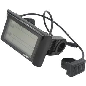 Electric Bike LCD Display,ABS Electric Scooter SW900 LCD Display Meter with Waterproof Connector