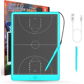 mom&myaboys 15 Inch Electronic Strategy Tactical Training Mark Board,Basketball Coaching Board/Equipment,Basketball Coach Board Gifts for Basketball Lover,Basketball Coaching Accessories in Kuwait