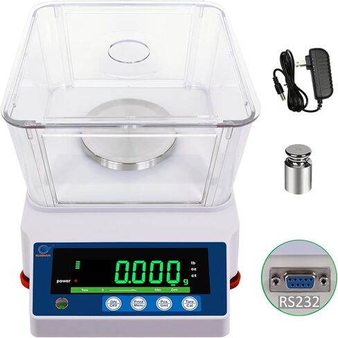 مقياس مختبر 300gx0.001g 1mg دقة مختبر ميزان إلكتروني تحليلي عالي الدقة رقمي وزن معايرة ميزان مجوهرات المطبخ موازين علمية 110-220 فولت منفذ RS232 in Kuwait