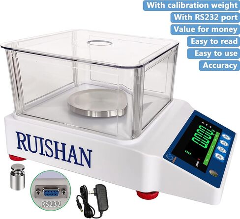 مقياس مختبر 300gx0.001g 1mg دقة مختبر ميزان إلكتروني تحليلي عالي الدقة رقمي وزن معايرة ميزان مجوهرات المطبخ موازين علمية 110-220 فولت منفذ RS232 in Kuwait