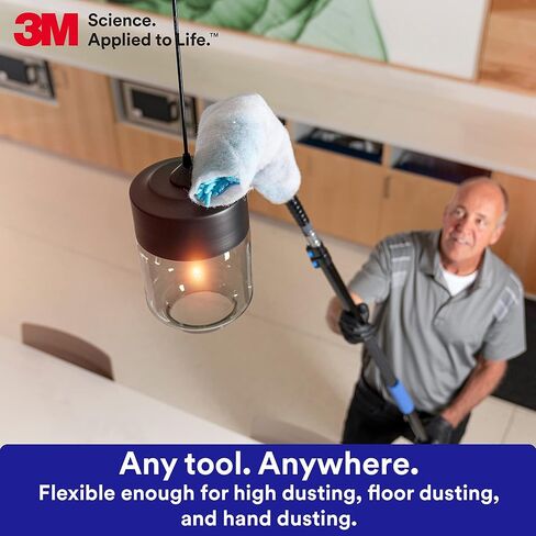 3M Easy Trap Sweep and Dust Sheets, 1 Roll of 60 8" x 6" Sheets, Disposable Easy Sweep Floor Duster, Picks Up 8x More Dirt, Dust, Sand, Hair, Works on Dry or Wet Surfaces, Hardwood Floors, 59152W in Saudi Arabia