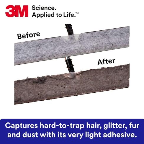 3M Easy Trap Sweep and Dust Sheets, 1 Roll of 60 8" x 6" Sheets, Disposable Easy Sweep Floor Duster, Picks Up 8x More Dirt, Dust, Sand, Hair, Works on Dry or Wet Surfaces, Hardwood Floors, 59152W in Saudi Arabia