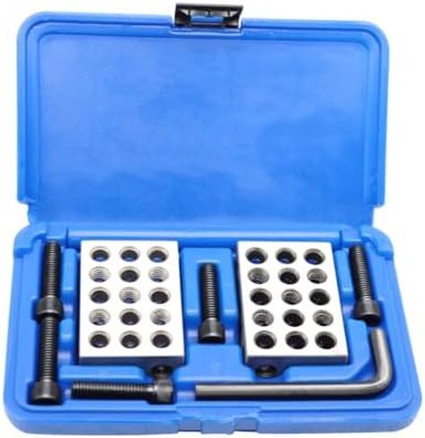 Pair of Ultra-Precision 1 x 2 x 3-Inch Parallel Blocks Set 23 Holes 0.0001 Precision with Case&Screws in Saudi Arabia