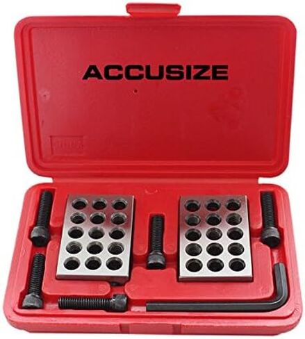مجموعة مكعبات 1-2-3 فائقة الدقة من Accusize Industrial Tools مع برغي في صندوق بلاستيكي، Eg02-0408 in Kuwait