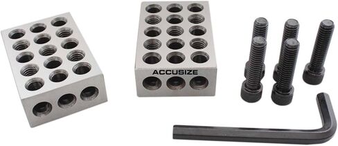 مجموعة مكعبات 1-2-3 فائقة الدقة من Accusize Industrial Tools مع برغي في صندوق بلاستيكي، Eg02-0408 in Kuwait