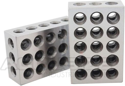 مجموعة مكعبات 1-2-3 فائقة الدقة من Accusize Industrial Tools مع برغي في صندوق بلاستيكي، Eg02-0408 in Kuwait