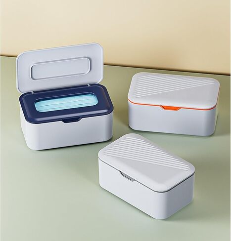 Face Mask Dispenser Box Holder Storage Box. High Clarity Mask Case With Cover For Storing And Dispensing Personal Face Masks (Clear) in Saudi Arabia