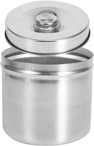 Dental Supplies Dressing Cotton Box Iodophor Gauze Container Stainless Steel Storage Jar[12cm], Stainless Steel Ointment Jar Sundry JarsExamination Supplies-Consumables in Saudi Arabia