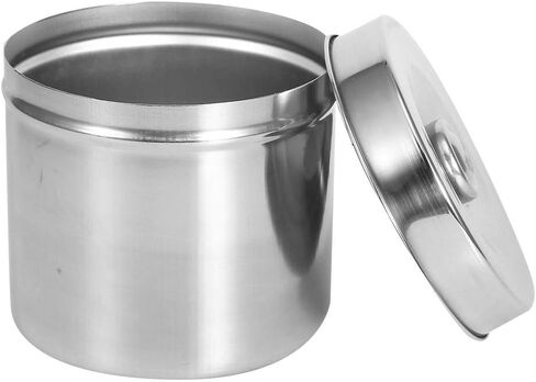 Dental Supplies Dressing Cotton Box Iodophor Gauze Container Stainless Steel Storage Jar[12cm], Stainless Steel Ointment Jar Sundry JarsExamination Supplies-Consumables in Saudi Arabia