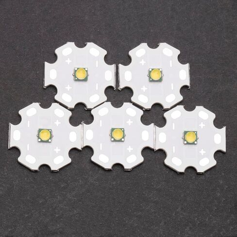 5 قطع من رقاقة LED عالية الطاقة 3535 SMD 3 وات تنبعث منها الأشعة تحت الحمراء مع لوحة ألومنيوم 20 مم قاعدة PCB نجمة بالوعة الحرارة لجهاز إرسال الأشعة تحت الحمراء (120 درجة، IR 1050-1055 نانومتر، تيار مستمر 1.4-1.6 فولت، 700 مللي أمبير، شريحة 42 مل) in Saudi Arabia