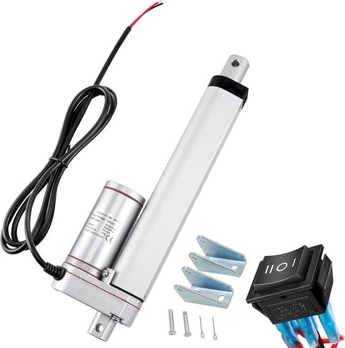 AWINLI 24V 4 Inch Linear Actuator with Instantaneous Switch Mounting Bracket, Heavy 202lbs 9mm/s Waterproof Electric Actuator for Electric Sofa, Industrial (Silver 100mm) in Saudi Arabia