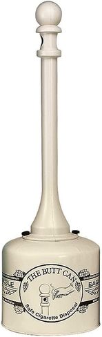 Eagle 1205 Galvanized Steel Poly Tube Cigarette Butt Receptacle, 5 Gallon Capacity, 40" Height, 12" Diameter, Yellow in Saudi Arabia