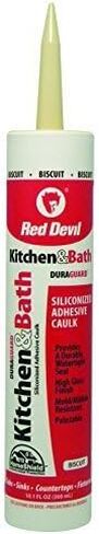 Red Devil 0405 Duraguard Kitchen & Bath مادة عازلة من الأكريليك السيليكوني، 5.5 أونصة، أبيض in Saudi Arabia
