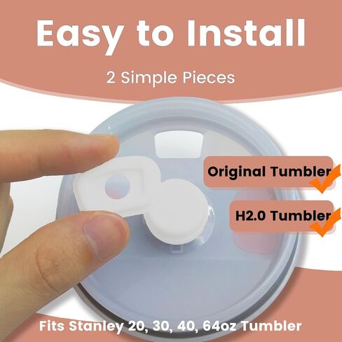 MIMORE Spill Stopper for Stanley 40oz 2.0-6 Pieces Leak Stopper Compatible with Quencher 1.0 & H2.0 20oz, 30oz, 40oz, 64oz Stanley Spill Stopper (Clear) in Saudi Arabia