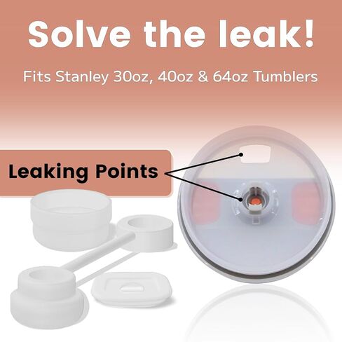MIMORE Spill Stopper for Stanley 40oz 2.0-6 Pieces Leak Stopper Compatible with Quencher 1.0 & H2.0 20oz, 30oz, 40oz, 64oz Stanley Spill Stopper (Clear) in Saudi Arabia
