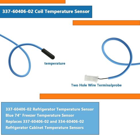 337-60406-02 Coil Temperature Sensor Blue 74" 360Free Replacement in Days in Kuwait