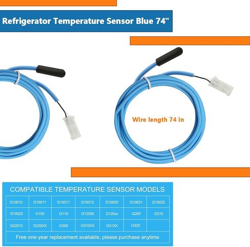 337-60406-02 Coil Temperature Sensor Blue 74" 360Free Replacement in Days in Kuwait