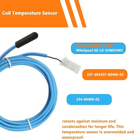 337-60406-02 Coil Temperature Sensor Blue 74" 360Free Replacement in Days in Kuwait