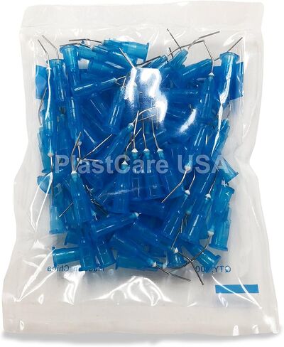 200 18 Gauge Pink Dental Pre Bent Flow Dispensing Needle Etch Tips, 2 Bags in Saudi Arabia