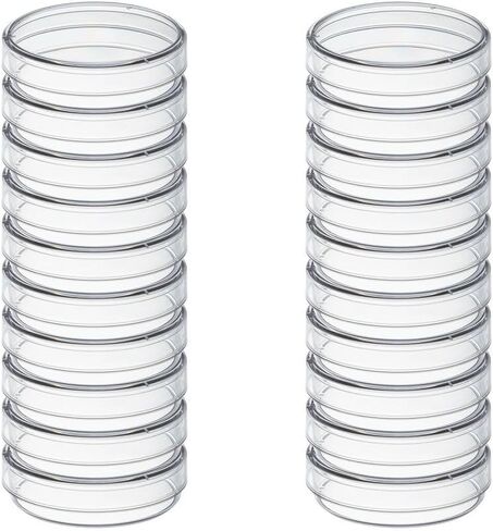 United Scientific 10 Pack Sterile Thick Plastic Petri Dishes with Lid, 90mm Dia x 15mm, Designed for use in Laboratories, Home, and Classrooms in Saudi Arabia