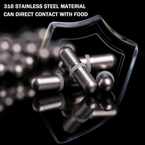 قضيب تحريك مغناطيسي من الفولاذ المقاوم للصدأ قضيب تحريك مغناطيسي ذاتي التحريك القدح بار خلط ذاتي لكوب القهوة مغناطيس مناسب لكوب التحريك الذاتي (قطعتان) in Kuwait