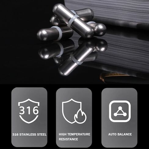 قضيب تحريك مغناطيسي من الفولاذ المقاوم للصدأ قضيب تحريك مغناطيسي ذاتي التحريك القدح بار خلط ذاتي لكوب القهوة مغناطيس مناسب لكوب التحريك الذاتي (قطعتان) in Kuwait