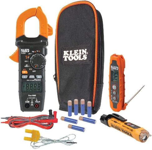 Klein Tools CL320 Digital Clamp Meter, HVAC AC Auto-ranging 400A, AC/DC Voltage, TRMS, DC Microamps, Resistance, Frequency, NCVT, Temp, More in Saudi Arabia
