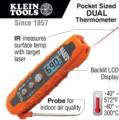 Klein Tools CL320 Digital Clamp Meter, HVAC AC Auto-ranging 400A, AC/DC Voltage, TRMS, DC Microamps, Resistance, Frequency, NCVT, Temp, More in Saudi Arabia