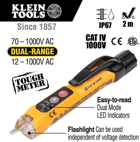 Klein Tools CL320 Digital Clamp Meter, HVAC AC Auto-ranging 400A, AC/DC Voltage, TRMS, DC Microamps, Resistance, Frequency, NCVT, Temp, More in Saudi Arabia