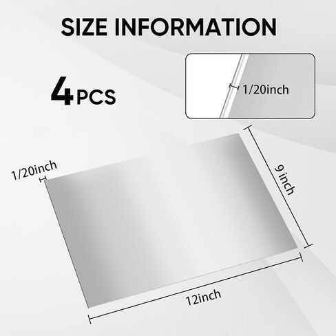 4 قطعة 18 مقياس لوحة معدنية 9 "x 12" صفائح الفولاذ المعدنية المدرفلة على البارد ألواح فولاذية قابلة للحام الصفائح المعدنية للحام الصناعية لتقوم بها بنفسك الاستخدام in Kuwait