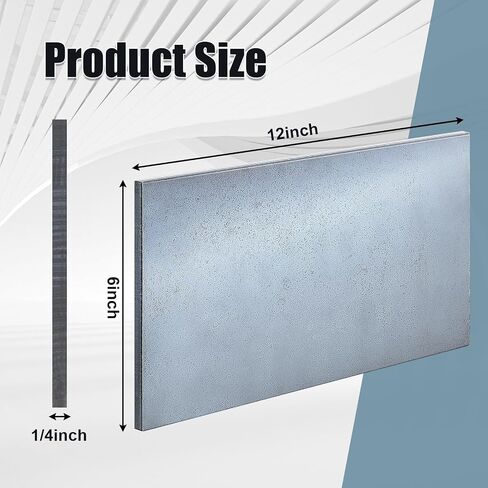 2 Pcs Hot Rolled Mild Steel Flat Plate Weldable Steel Flat Stock 1/4 Steel Plate Black Metal Sheet 6 x 12 Inch for Cutting,Industrial Machinery Manufacturing Residential Structure in Saudi Arabia