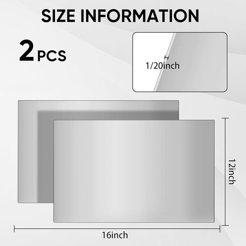 2 قطعة 18 مقياس لوحة معدنية 16 "x 12" صفائح الفولاذ المعدنية المدرفلة على البارد ألواح فولاذية قابلة للحام الصفائح المعدنية للحام الصناعية لتقوم بها بنفسك الاستخدام in Kuwait