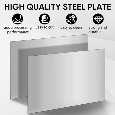 2 قطعة 18 مقياس لوحة معدنية 16 "x 12" صفائح الفولاذ المعدنية المدرفلة على البارد ألواح فولاذية قابلة للحام الصفائح المعدنية للحام الصناعية لتقوم بها بنفسك الاستخدام in Kuwait