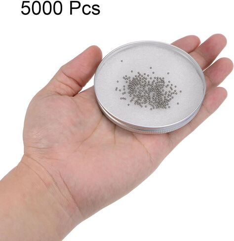 uxcell 0.5mm Bearing Balls 304 Stainless Steel G100 Precision Balls 5000pcs in Kuwait