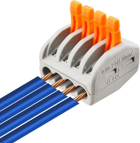 115 PCS Lever Wire Connectors Nuts Kit with Bases&Screws 28-12 AWG, Electrical Connectors 2/3/4/5 Conductor Combination, Compact Splicing Wire Connectors, Quick Disconnect Wire Splice Connectors in Saudi Arabia