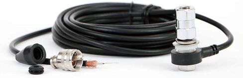 FIRESTIK 18ft RG-58A/U Fire-Flex PL إلى حلقة نارية مع مسمار، أسود، K4-8R18 in Saudi Arabia
