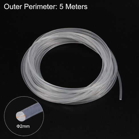 Polyurethane Round Belts 2mm Dia 16.4ft(5 Meters) Length Smooth Surface PU Urethane Belt for Drive Transmission, White in Kuwait
