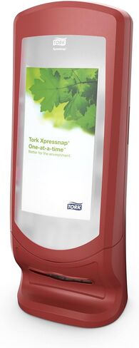 موزع المناديل الورقية Tork Xpressnap® باللون الأحمر N4، نطاق التوقيع، 24.5 بوصة × 9.25 بوصة × 9.25 بوصة، 6336000 in Saudi Arabia