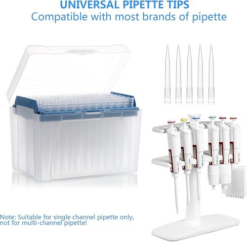 Pipette Tips Universal Non-Filter Pipettor Tips 1000ul with Box DNase/RNase Free 96 Tips/Rack Pk x 10 Racks (960 Tips) in Kuwait