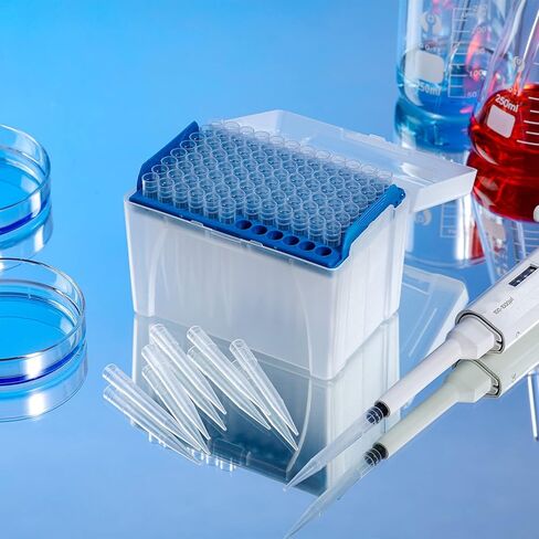 Pipette Tips Universal Non-Filter Pipettor Tips 1000ul with Box DNase/RNase Free 96 Tips/Rack Pk x 10 Racks (960 Tips) in Kuwait