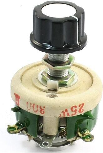 YXQ 25 واط 300 أوم المقاوم السيراميك ريوستات الكبح قابل للتعديل المقاومات Wirewound الجهد مع مقبض in Saudi Arabia